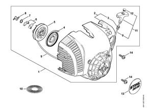 42410802110 DEMAROR PORNIRE STIHL REFULATOR BG86 (REPER 1)
